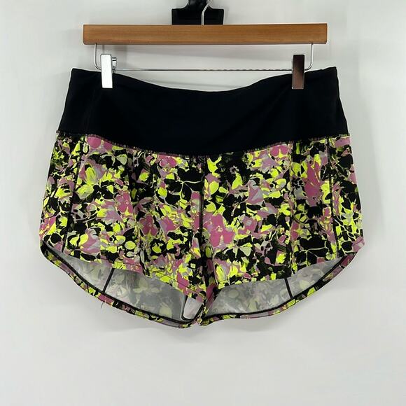 lululemon athletica Pants - Lululemon Speed Up HR Lined Short 2.5" Inflected Highlight Yellow Multi - 10